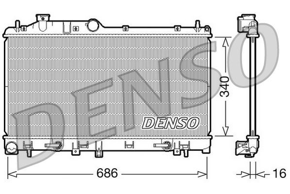 Радіатор охолодження двигуна DENSO DRM36009 - zapix