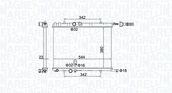 Радіатор охолодження двигуна MAGNETI MARELLI 350213193400 - zapix