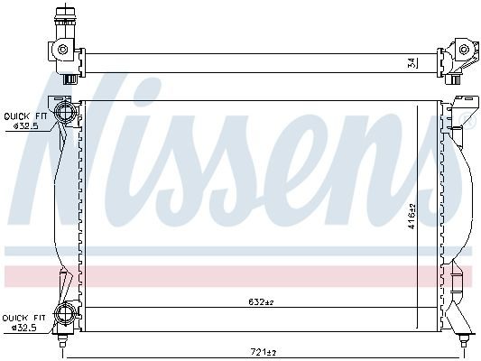 Радіатор охолодження двигуна NISSENS 60304A - zapix