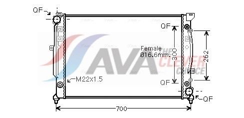 Радіатор охолодження двигуна AVA QUALITY COOLING AIA2125 - zapix