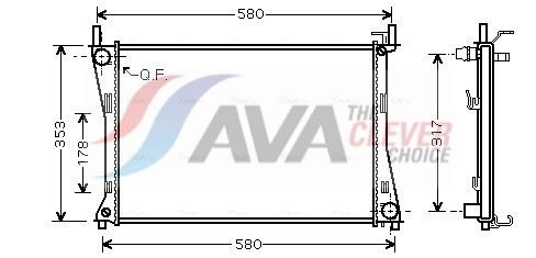 Радіатор охолодження двигуна AVA QUALITY COOLING FDA2325