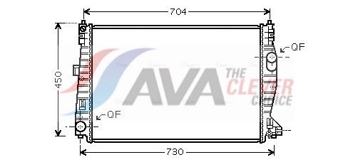 Радіатор охолодження двигуна AVA QUALITY COOLING ALA2101 - zapix
