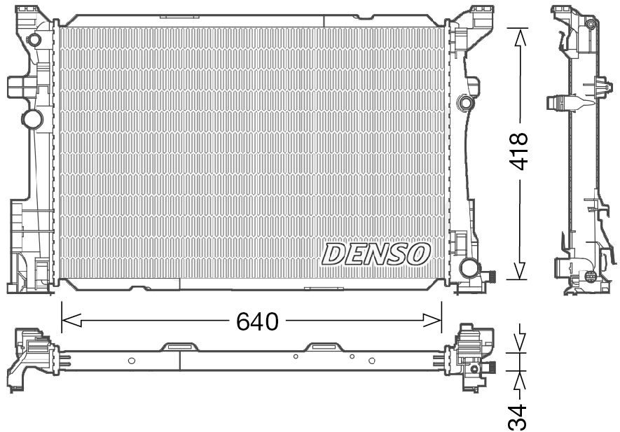 Радіатор охолодження двигуна DENSO DRM17054 - zapix