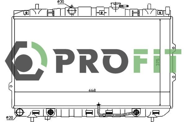 Радіатор охолодження двигуна PROFIT 17400151 - zapix