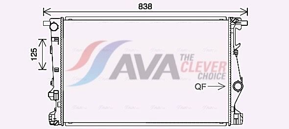 Радіатор охолодження двигуна AVA QUALITY COOLING JE2075 - zapix