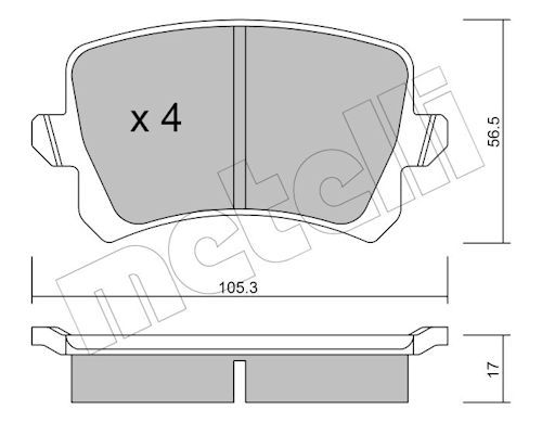 Гальмівні колодки дискові METELLI 2208060 - zapix