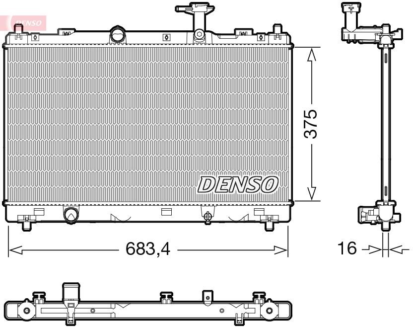 Радіатор охолодження двигуна DENSO DRM47038 - zapix