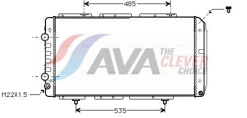 Радіатор охолодження двигуна AVA QUALITY COOLING PE2150 - zapix
