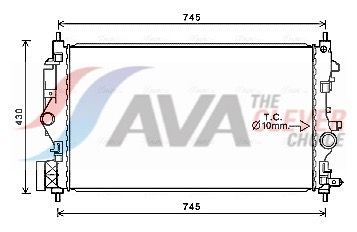Радіатор охолодження двигуна AVA QUALITY COOLING OL2683 - zapix