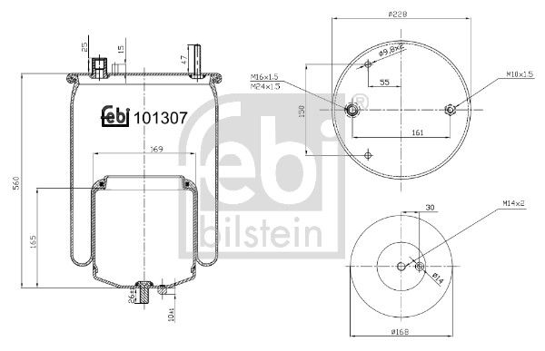 Пневматична підвіска FEBI BILSTEIN 101307 - zapix