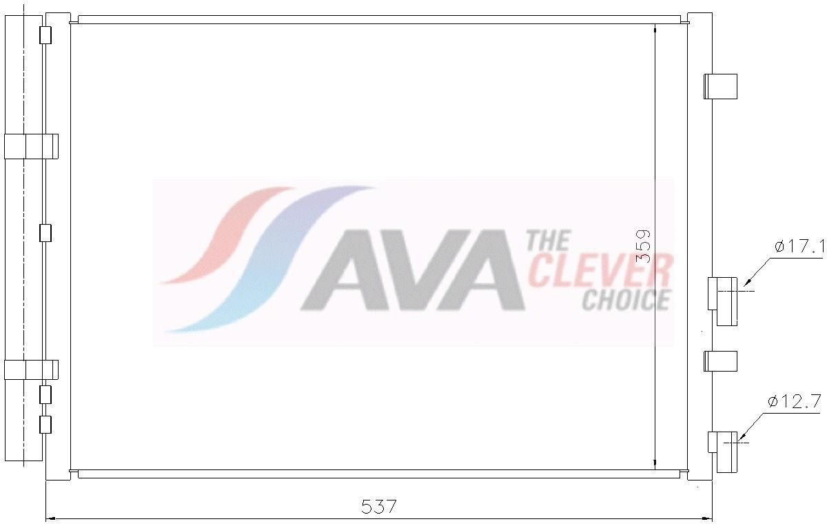 Радіатор кондиціонера AVA QUALITY COOLING HY5610D - zapix