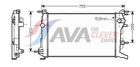 Радіатор охолодження двигуна AVA QUALITY COOLING RTA2460 - zapix