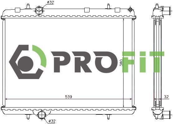 Радіатор охолодження двигуна PROFIT 17400089 - zapix
