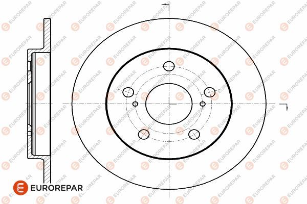 Гальмівний диск EUROREPAR 1642770380 - zapix