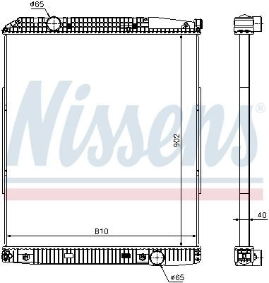 Радіатор охолодження двигуна NISSENS 626530