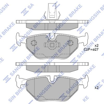 Гальмівні колодки дискові HI-Q SP2167 - zapix