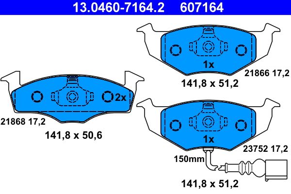 Гальмівні колодки дискові ATE 13046071642 - zapix