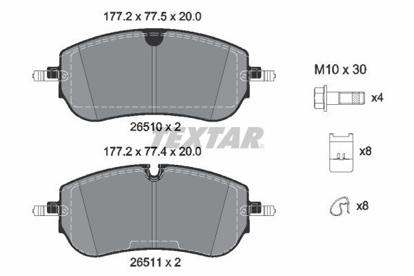 Гальмівні колодки дискові TEXTAR 2651001 - zapix