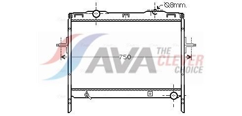 Радіатор охолодження двигуна AVA QUALITY COOLING KAA2128 - zapix