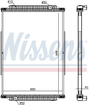 Радіатор охолодження двигуна NISSENS 637870 - zapix