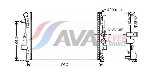Радіатор охолодження двигуна AVA QUALITY COOLING MSA2356 - zapix