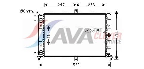 Радіатор охолодження двигуна AVA QUALITY COOLING LA2008 - zapix