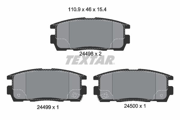 Гальмівні колодки дискові TEXTAR 2449801 - zapix