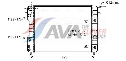 Радіатор охолодження двигуна AVA QUALITY COOLING OLA2202 - zapix