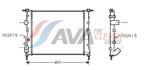 Радіатор охолодження двигуна AVA QUALITY COOLING RTA2197 - zapix