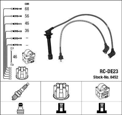 Кабелі запалювання NGK 8452 - zapix