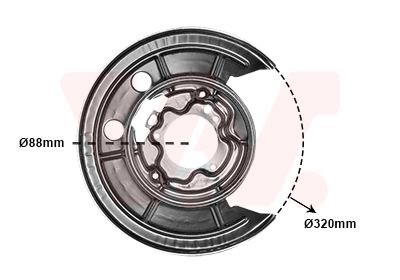 Захист гальмівного диска VAN WEZEL 1651374 - zapix