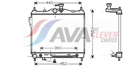 Радіатор охолодження двигуна AVA QUALITY COOLING HYA2102 - zapix