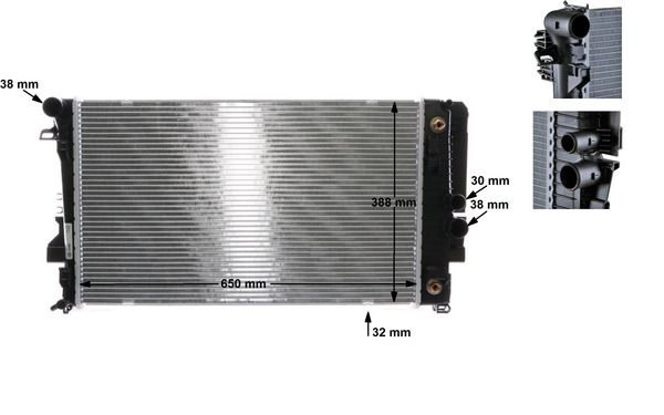 Радіатор охолодження двигуна MAHLE CR1173000S - zapix