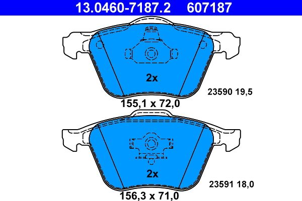Гальмівні колодки дискові ATE 13046071872 - zapix