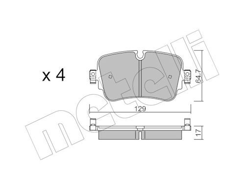 Гальмівні колодки дискові METELLI 2211300 - zapix