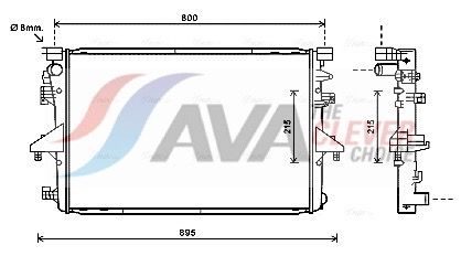 Радіатор охолодження двигуна AVA QUALITY COOLING VNA2317 - zapix
