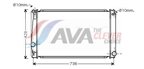Радіатор охолодження двигуна AVA QUALITY COOLING TO2419 - zapix