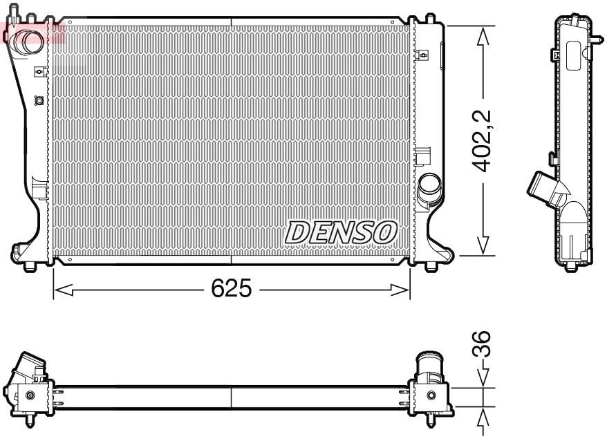 Радіатор охолодження двигуна DENSO DRM50132 - zapix