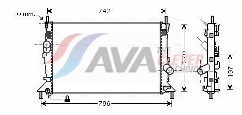 Радіатор охолодження двигуна AVA QUALITY COOLING FDA2369 - zapix
