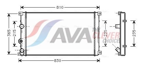 Радіатор охолодження двигуна AVA QUALITY COOLING RTA2276 - zapix