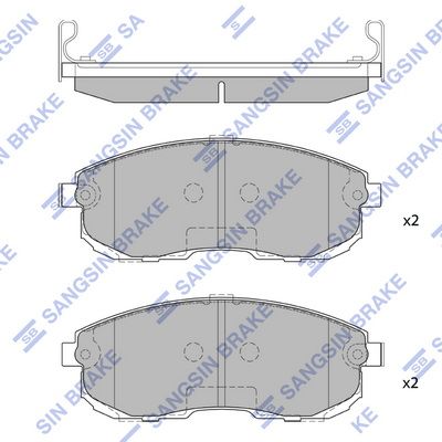 Гальмівні колодки дискові HI-Q SP1107FA - zapix