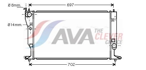 Радіатор охолодження двигуна AVA QUALITY COOLING TO2399 - zapix