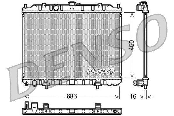 Радіатор охолодження двигуна DENSO DRM46004 - zapix