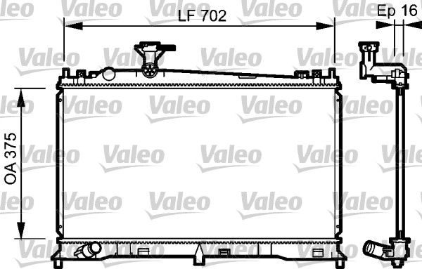 Радиатор охлаждения двигателя VALEO 735053