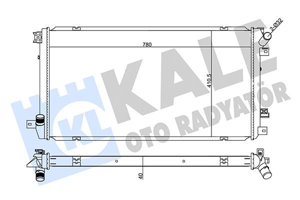 Радіатор охолодження двигуна KALE OTO RADYATÖR 355575 - zapix