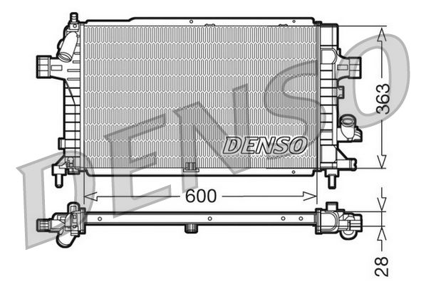 Радіатор охолодження двигуна DENSO DRM20102 - zapix