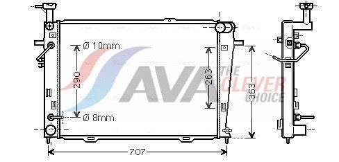 Радіатор охолодження двигуна AVA QUALITY COOLING HY2127 - zapix