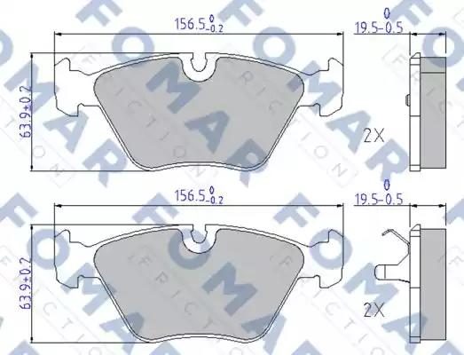 Гальмівні колодки дискові FOMAR FRICTION FO449481 - zapix