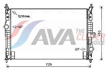 Радіатор охолодження двигуна AVA QUALITY COOLING PE2386 - zapix