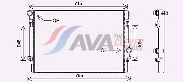 Радіатор охолодження двигуна AVA QUALITY COOLING VNA2336 - zapix